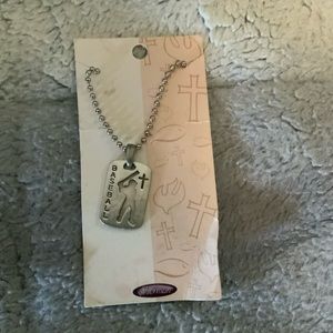 Necklace Baseball and cross 24 inch ball chain